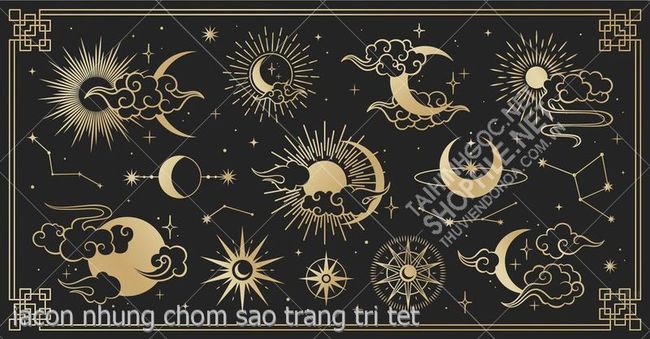 iacon nhung chom sao trang tri tet